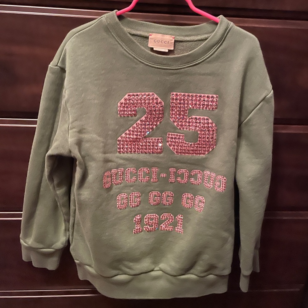 GUCCI Kids Size 8 Green sweatsuit